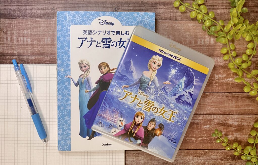 「アナと雪の女王」のDVDとスクリプトの本「映画シナリオで楽しむアナと雪の女王」